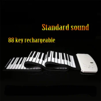 SOACH new Portable 88 Keys Flexible Roll-Up Piano USB Electronic Organ Keyboard Hand Roll Piano rechargeable standard sound