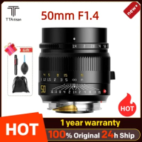 TTArtisan 50mm F1.4 ASPH Full Frame Manual Focus Lenses for Leica M-Mount Cameras Like M240 M3 M6 M7 M8 M9 M9p M10 Leica Lens