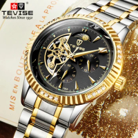 Tevise luxury Automatic Mechanical Men Watch Stainless Steel Wristwatch waterpoof Business Clock Relogio Masculino