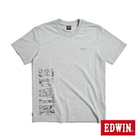 EDWIN 男款  寬版 變色機器人短袖T恤 (麻灰色)