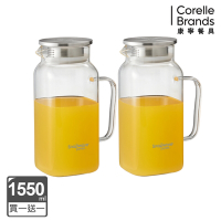 【美國康寧】(買1送1)Snapware淨漾耐熱玻璃水壺 1550ml