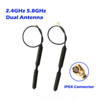 2.4G 5.8G Antenna Dual Band 3dbi Brass Dipole IPEX Connetor Omnidirectional For Extender Router Micro AIO Camera FPV Quadcopter