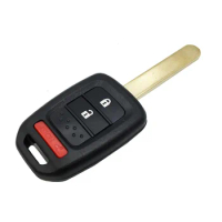 Hindley Car Key Case for Honda Accord CR-V FIT XRV VEZEL CITY JAZZ CIVIC HRV FRV 3 Buttons