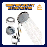 [HJS] Shower Mandi 3in1 Shower Head Set 5 Mode Simple Warna Silver / Hand Shower Silver  / 1 Set Kep