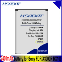 HSABAT NP-BX1 2400mAh Battery for Sony FDR-X3000R RX100 AS100V AS300 HX400 HX60 AS50 WX350 AS300V HDR-AS300R FDR-X3000 Batteries