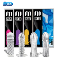 Penis Sleeve with Spikes Spot Stimulation Delay Ejaculation Spike Sleeve Men Sex Toys Safer Contraception Cock Ring Extender