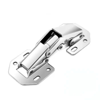 Furniture Hardware Cabinet Hinge 90 Degree No-Drilling Hole Cupboard Door Hydraulic Hinges Soft Close With Screws