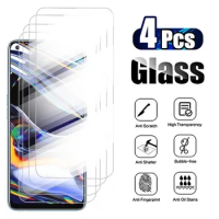 4Pcs Tempered Glass For OPPO Reno4 z 8 Narzo 30 50 F21 Q3S 10 Pro 4G 5G Screen Protector