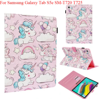 For Samsung Galaxy Tab S5e SM-T720 T725 Case 10.5" Cute 3D Cartoon Unicorn Bear 10.5 inch Cover PU Leather Protective Shell