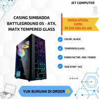 Casing Simbadda BattleGround 05 - ATX, mATX Tempered Glass
