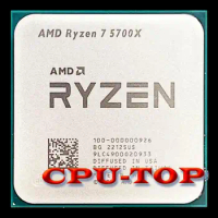 Top NEW AMD Ryzen 7 5700X R7 5700X 3.4 GHz Eight-Core 16-Thread CPU Processor 7NM L3=32M 100-0000009