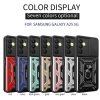 Phone Case Slide Camera Push Window Armor For Samsung A05S A05 A15 A25 4G A14 5G A24 A34 A54 A35 TPU+PC Cover 100PCS/lot