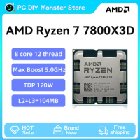 New AMD Ryzen 7 7800X3D CPU RYZEN Processor 8 Core 16 Thread 120W 5nm Socket AM5 Procesador 라이젠 процессор PC Gamer Kit Ryzen