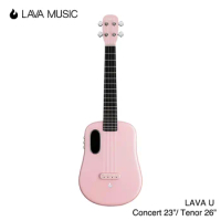 LAVA U Carbon Fiber Ukulele FreeBoost Electric Music Instrument With Guitar Strap Picks Concert Tenor Ukulele With Space Case
