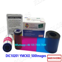 30Pieces Compatible EDIsecure DIC10201 YMCKOP 500 prints Color Ribbon Made in Korea Matica DCP340 DCP340plus DCP240 DCP240plus