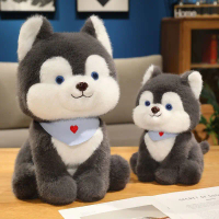 Mainan Mewah Husky, Anak Patung Fortune Desktop, Boneka Teman Haiwan Boneka Comel, Hadiah Hari Jadi 