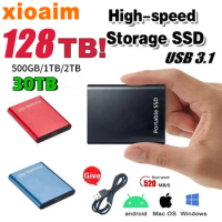 For xiaomi SSD 4TB 128TB Flash Hard Drive External Type-C High Speed USB3.1 SSD Storage Portable HD Hard Disk For Laptop/PC