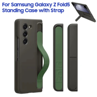 Standing Case with Strap For Samsung Galaxy Z Fold5 5G Z Fold 5 Kickstand Back Cover Case