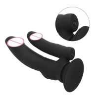 Sex Products Lesbian Dildo Butt Plug Female Double Dildo Vibrators Sex Toys for Women Vagina Clitoris Massager