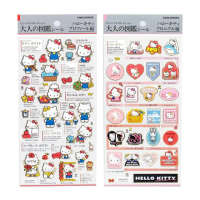 【Kamio】大人的圖鑑系列 燙金造型貼紙 HELLO KITTY