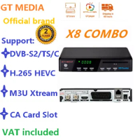 GTMEDIA X8 Combo Satellite Receiver DVB-S/S2/S2X+T/T2/Cable Support CA Card 10bit DLNA Full PowerVu Multi-stream/T2MI tv box