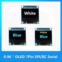 0.96 inch OLED SPI/IIC Serial White/Blue/Yellow OLED Display Module 128X64 I2C SSD1306 12864 LCD Screen Board GND VDD SCK SDA