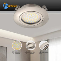Round Integrated Nickel Ceiling Lights AC90-260V LED Adjustable Ceiling Installation Family Store Ceiling Lights Led Lights