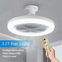 Intelligent 2-In-1 Ceiling Fan Remote Control E27 AC85-265V With Three Lighting Colors For Bedroom Living Room Ceiling Fan Light
