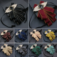 goinon Fesyen Lelaki Parti Perkahwinan Bow Tie Groom Formal Suit Bridesman Necktie Rhinestone Comper