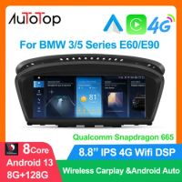 AUTOTOP 8.8" Wireless Carplay Multimedia Player For BMW 3/5 Series E60 E61 E63 E90 E91 E92 E93 Mask Android Auto 2Din Headunit