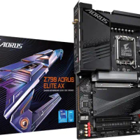 GIGABYTE Z790 AORUS Elite AX (LGA 1700/Intel Z790/ATX/ DDR5/Quad M.2/PCIe 5.0/USB 3.2 Gen2X2 Type-C/Intel WiFi 6E/2.5GbE LAN/Q-F