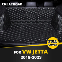 Auto Full Coverage Trunk Mat For VOLKSWAGEN VW JETTA 2019-2023 22 21 20 Car Boot Cover Pad Interior Protector Accessories