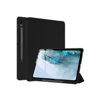 【HH】Samsung Galaxy Tab S8 -11吋-X700/X706-矽膠防摔智能休眠平板保護套-黑色(HPC-MSLCSSX700-K)
