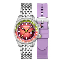 Jam Tangan Pria Spinnaker Bradner SP-5162-44 GMT SpongeBob SquarePants Bubbly Grins Patrick Pink + E