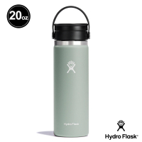 【Hydro Flask】20oz/592ml 寬口旋轉咖啡蓋保溫杯(灰綠)(保溫瓶)