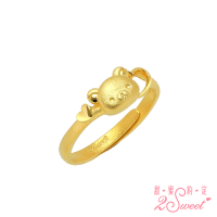 【2sweet 甜蜜約定】拉拉熊LOVE系列純金戒指 金重約0.68錢(甜蜜約定 拉拉熊 金飾)