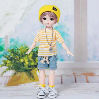 30cm Boy Girl Doll with Clothes Suit Accessories Girls Dress Up Toys Bjd Doll