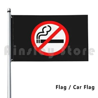 Flag Car Flag No Smoking Sign 3150 Smoking Smoke No Smoking Cigarette Weed Vape Vaping Funny Stoner
