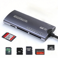 Wholesale Usbc 6-in-1 SD/TF/XD/CF/M2/MS Memory Card Reader Multi-function USB Card Reader High-speed