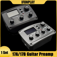 KLT-17A KLT-17B Acoustic Guitar EQ Preamp with Digital Procedding Tuner 3/4 Band EQ Equalizer with Tuner Guitar Pickup