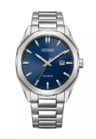 Citizen 西鐵城光動能藍色錶盤銀色不鏽鋼錶帶男錶 BM7600-81L