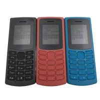 10Pcs/Lote For Nokia 105 4G 2020 Full Complete Mobile Phone Housing Cover Case+English Keypad Replacement Parts