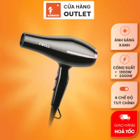 Máy sấy tóc CWELL công suất lớn 1800-2500W, 6 chế độ sấy KÉP, có ánh sáng xanh giảm khô xơ tóc C03HD