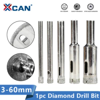 XCAN Diamond Coated Drill Bit 3-60mm Diamond Core Bit for Tile Marble Glass Ceramic Hole Saw Drill