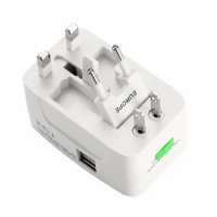 100pcs 2 USB Charging Universal Travel Adapter All-in-one International World Travel AC Power Converter Plug Adaptor Socket Eu