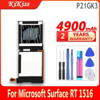KiKiss High Capacity Battery P21GK3 4900mAh For Microsoft Surface RT 1516 Tablet PC 21CP4/106/96 7.4V Bateria