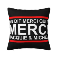 Personnalise On Dit Merci Qui Merci Jacquie Michel Fete Cadeau T030 Ba Top Pillow Case