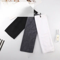 Golf Towel For Golf Bags with Clip Microfiber Golf TowelTri-fold Golf Towel Blue White Black And Gray Gift For Men Women