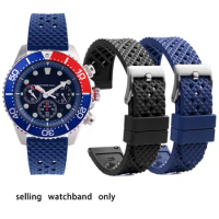 Soft Fluorine Rubber Watch Strap Suitable for Seiko Canned Abalone/Rolex Water Ghost Series Rubber Watch Strap 20mm 22mm
