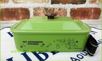 asdfkitty*特價 日本製 TOTORO 龍貓 烤鍋造型便當盒/可微波-520ML-水果盒/野餐盒/糖果盒-正版